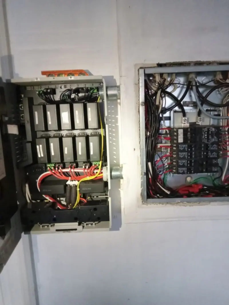 Electrical panel upgrade completed for Security Camera Wiring in Northwood